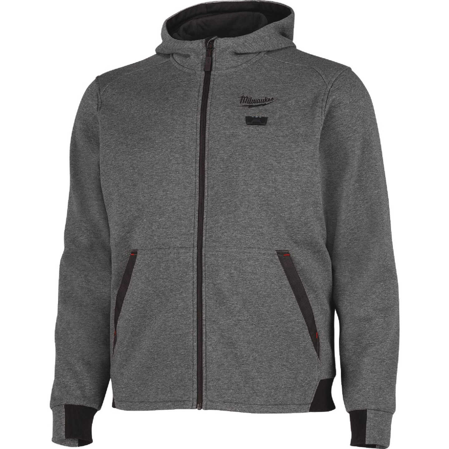 Milwaukee M12 Men's Medium Gray Full-Zip Heated Hoodie Image 8