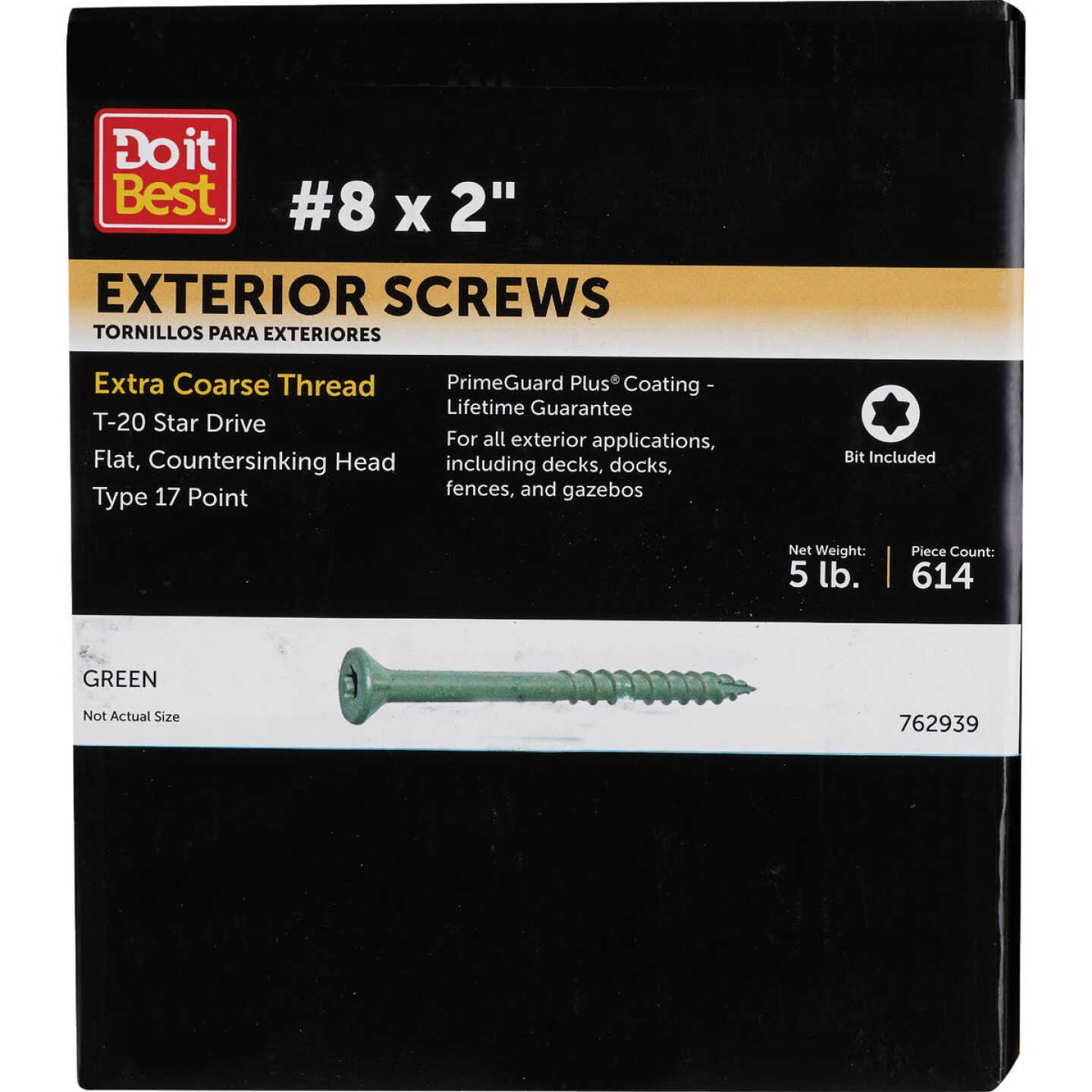 Do it #8 x 2 In. Green Star Bugle-Head Wood Deck Screw (5 Lb. Box) Image 1