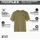 Milwaukee FREEFLEX Men's Large Green Hybrid Short Sleeve Work Shirt Image 2