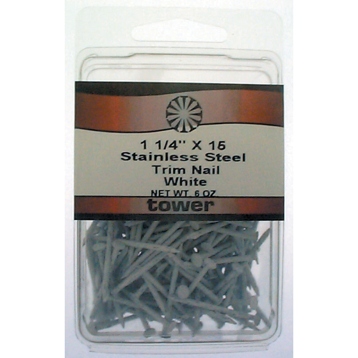 Hillman Anchor Wire 1-1/4 In. 15 ga White Stainless Steel Trim Nails (5-Count, 6 Oz.) Image 2