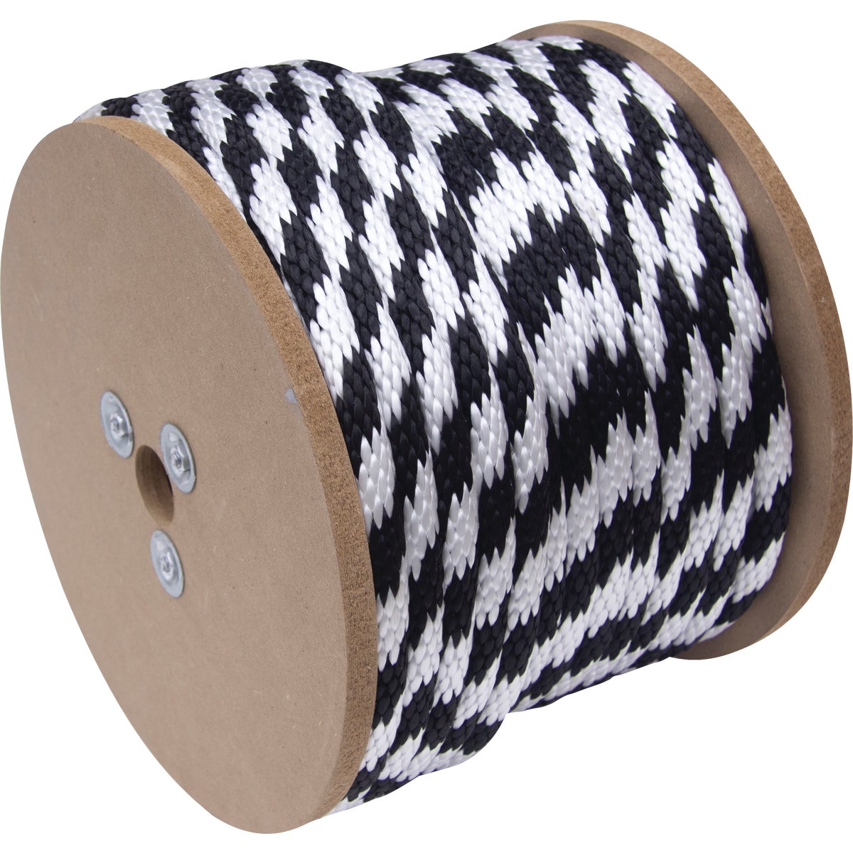 TruGuard 5/8 In. x 200 Ft. Black/White Solid Braid Polypropylene Derby Rope
