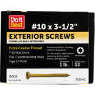 Do it #10 x 3-1/2 In. Gold Star Bugle-Head Wood Exterior Screw (1 Lb. Box) Image 1