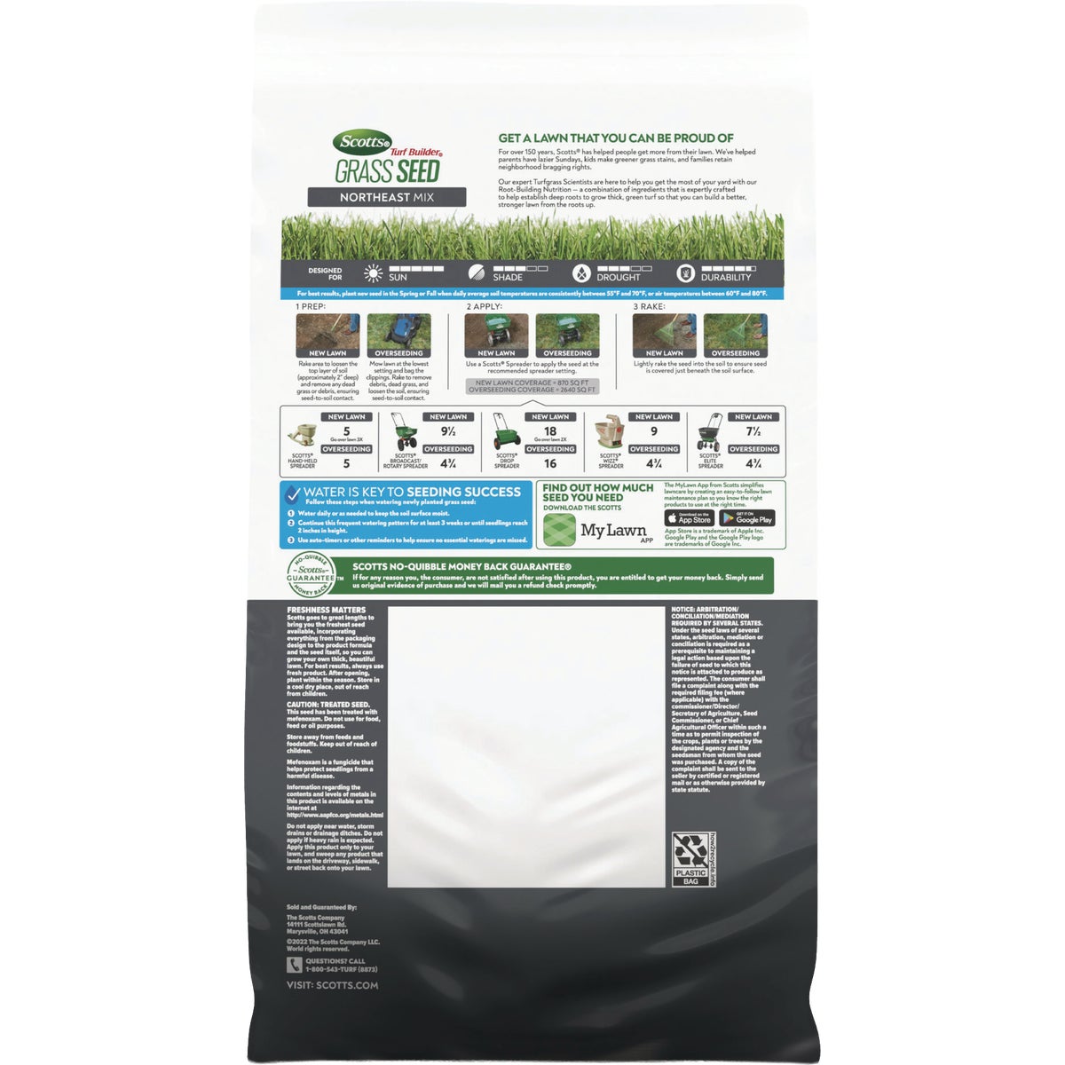 Scotts Turf Builder 5.6 Lb. Northeast Mix Grass Seed Image 2