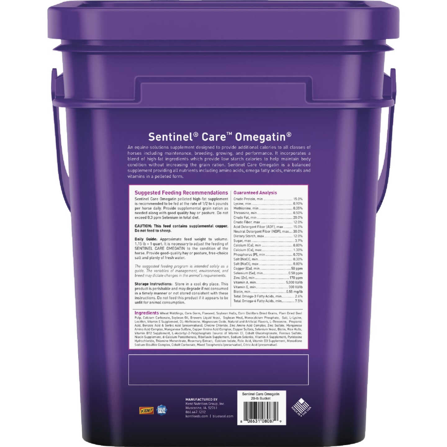 Kent Sentinel Care Omegatin 20 Lb. Horse Supplement Image 2