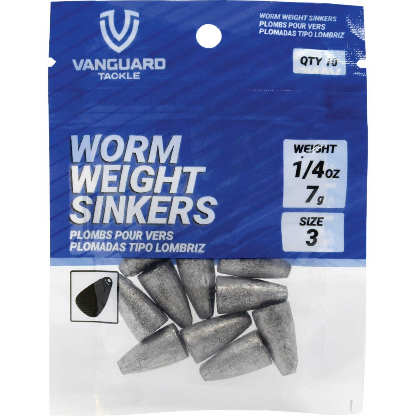 Vanguard 3/8 Oz. Worm Weights (7-Pack) Image 1