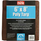 Do it Best 1 Side Green/1 Side Brown Woven 6 Ft. x 8 Ft. Medium Duty Poly Tarp Image 2
