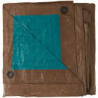 Do it Best 1 Side Green/1 Side Brown Woven 12 Ft. x 14 Ft. Medium Duty Poly Tarp Image 3