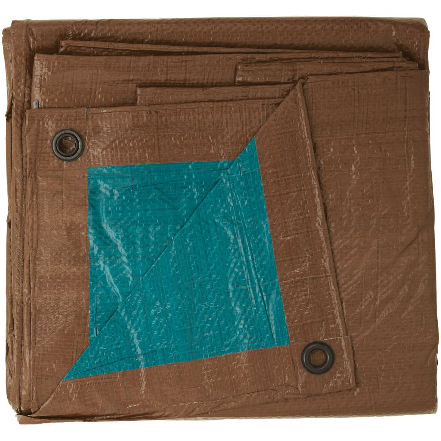 Do it Best 1 Side Green/1 Side Brown Woven 16 Ft. x 20 Ft. Medium Duty Poly Tarp Image 3