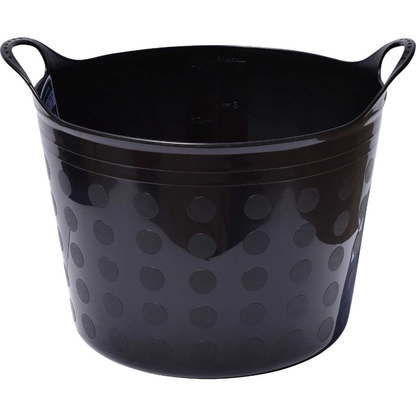 Tuff Stuff 12 Gal. Black Plastic Flex Tub Image 1