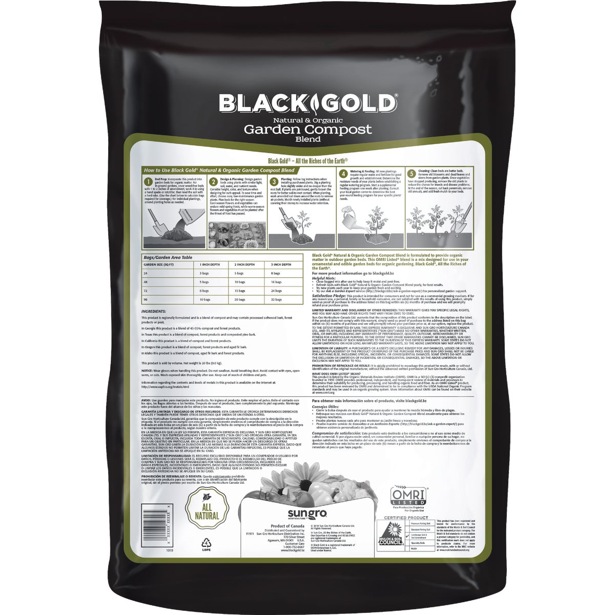 Black Gold 1 Cu. Ft. 30 Lb. Organic Lawn & Garden Compost Image 3