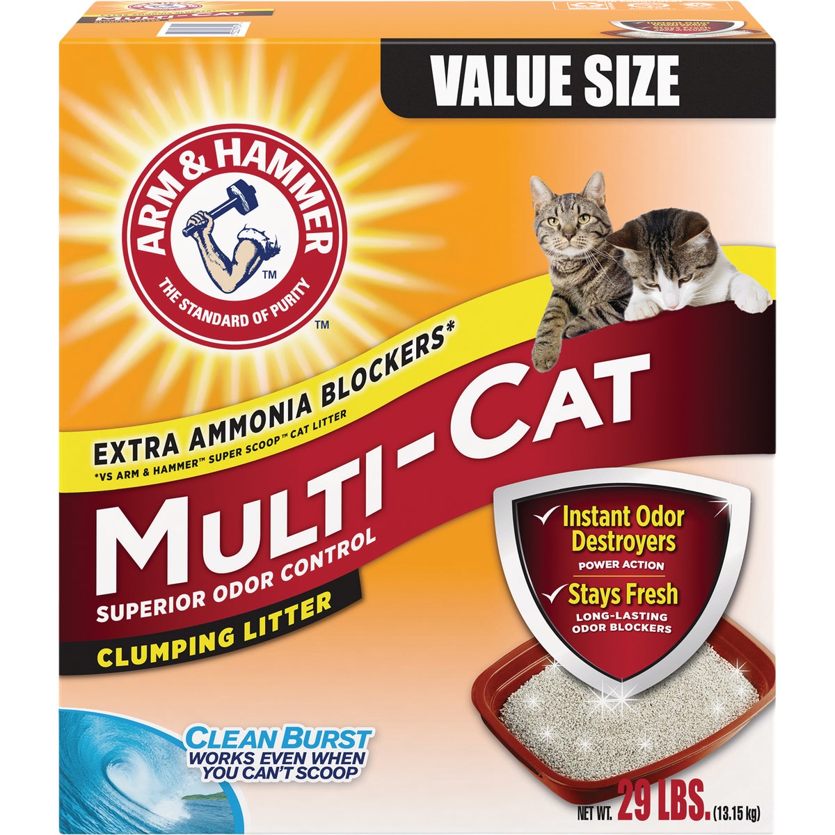 Arm & Hammer Multi-Cat 29 Lb. Scented Clumping Litter