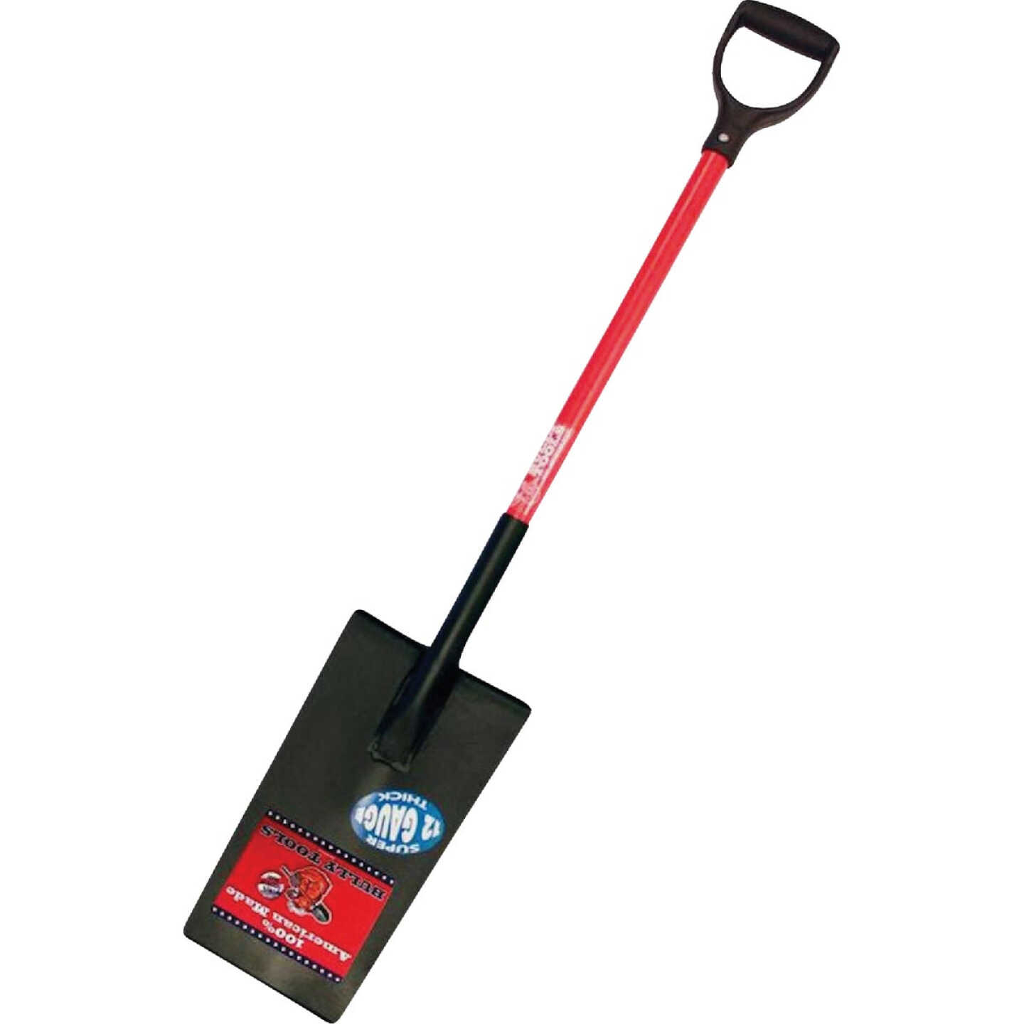 Bully Tools 27 In. Fiberglass D-Handle Square Point Garden Spade Image 1