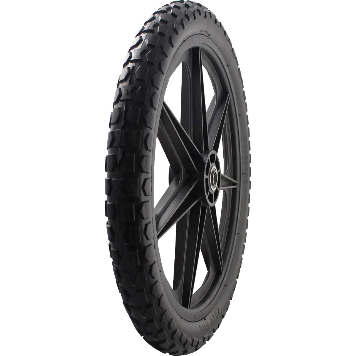 Marathon 20 In. x 2 In. Flat-Free Garden Cart Tire & Wheel Assembly