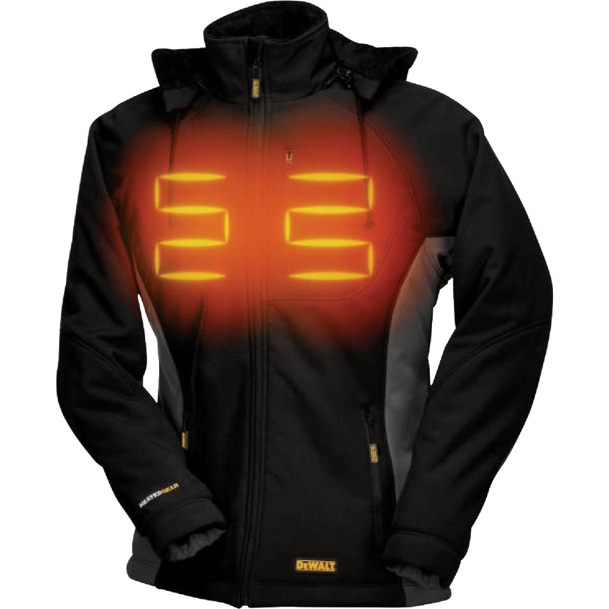 DEWALT Women's Black Soft Shell Heated Coat Kit, XL