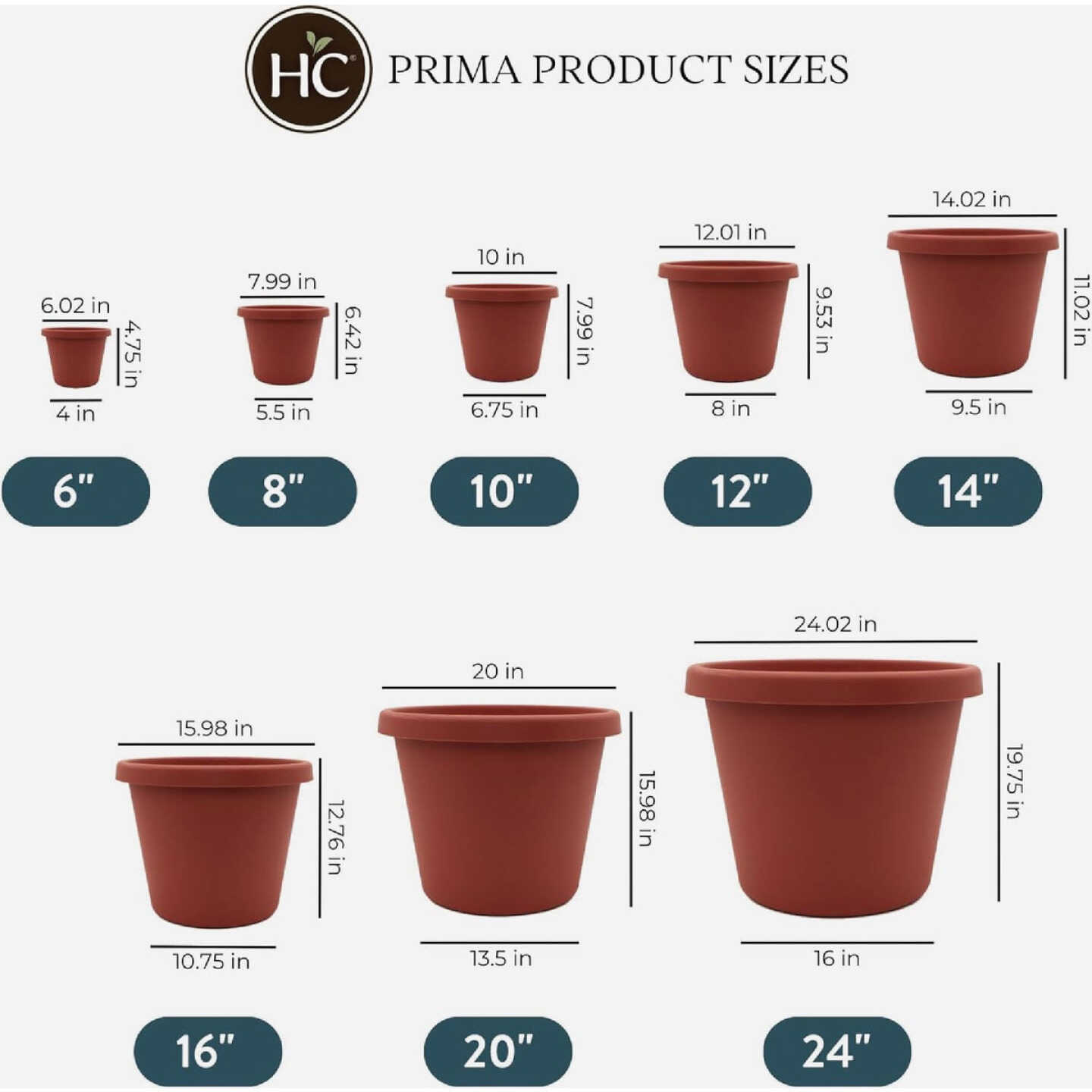 HC Companies 20 In. Clay Classic Planter Image 5