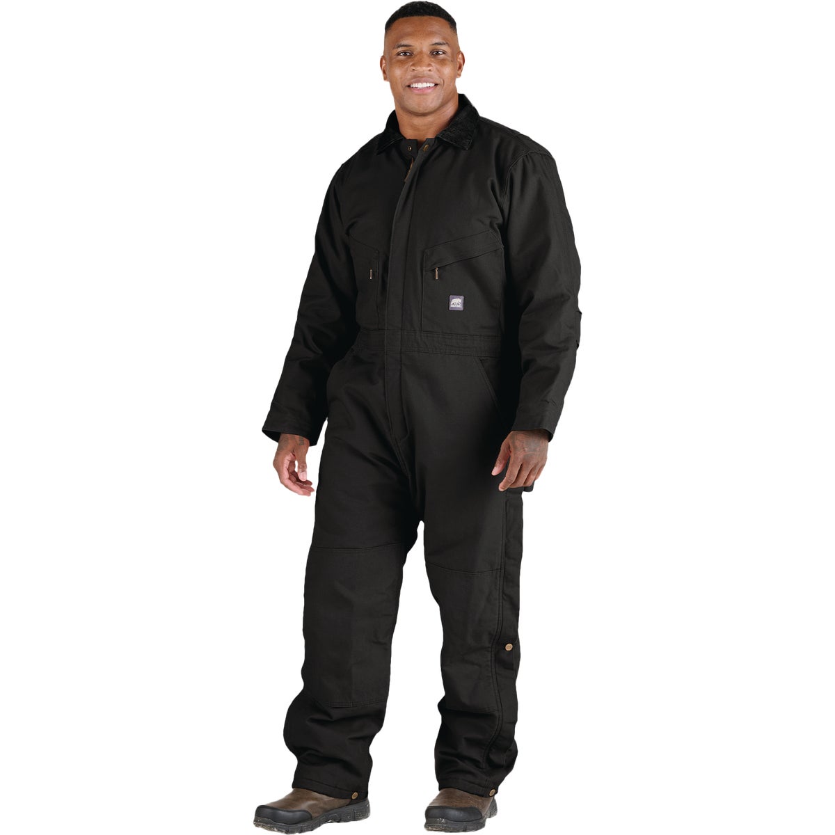 Berne Men's Large Black Heritage Insulated Duck Coverall