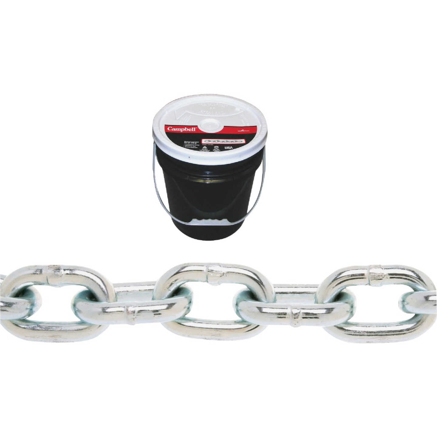 Campbell 1/4 In. 141 Ft. Zinc-Plated Low-Carbon Steel Coil Chain Image 1