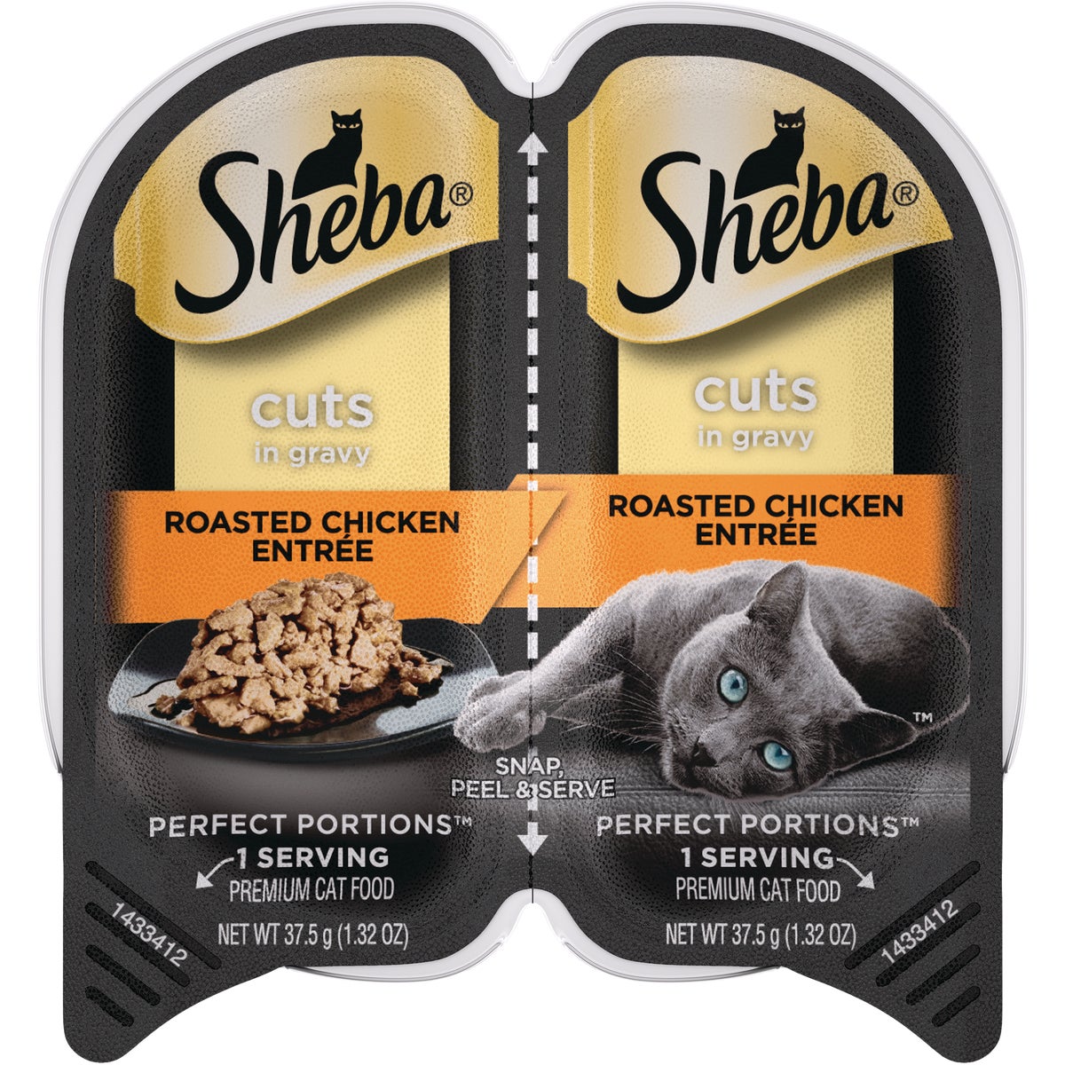Sheba Perfect Portions Cuts in Gravy 2.6 Oz. Roasted Chicken Adult Wet Cat Food Image 1