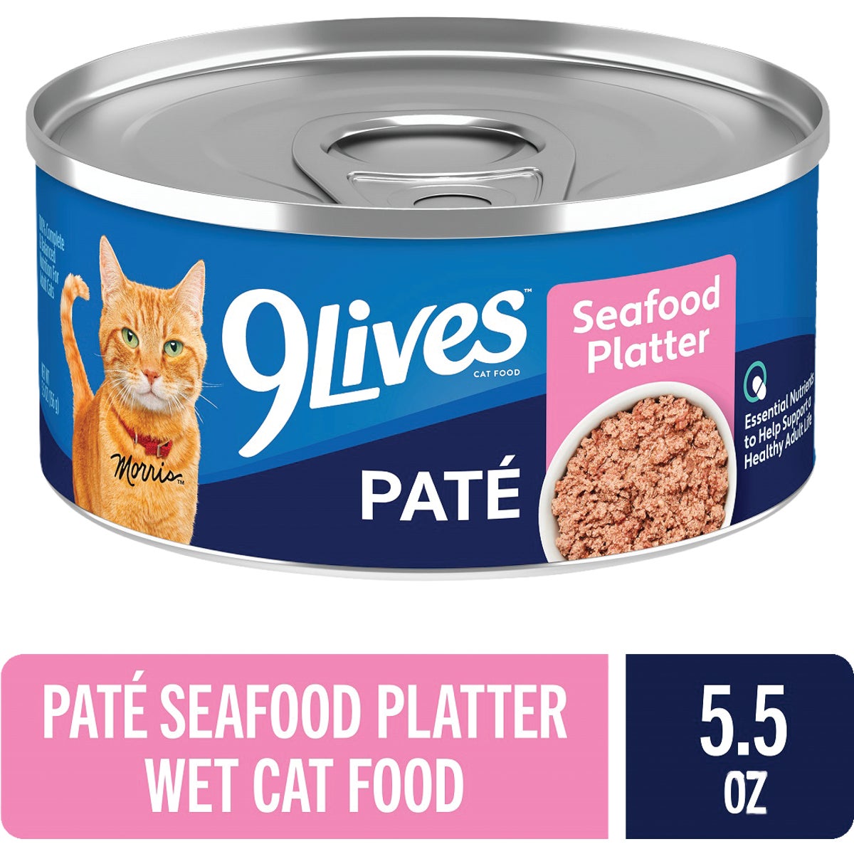 9 Lives 5.5 Oz. Seafood Platter Canned Cat Food