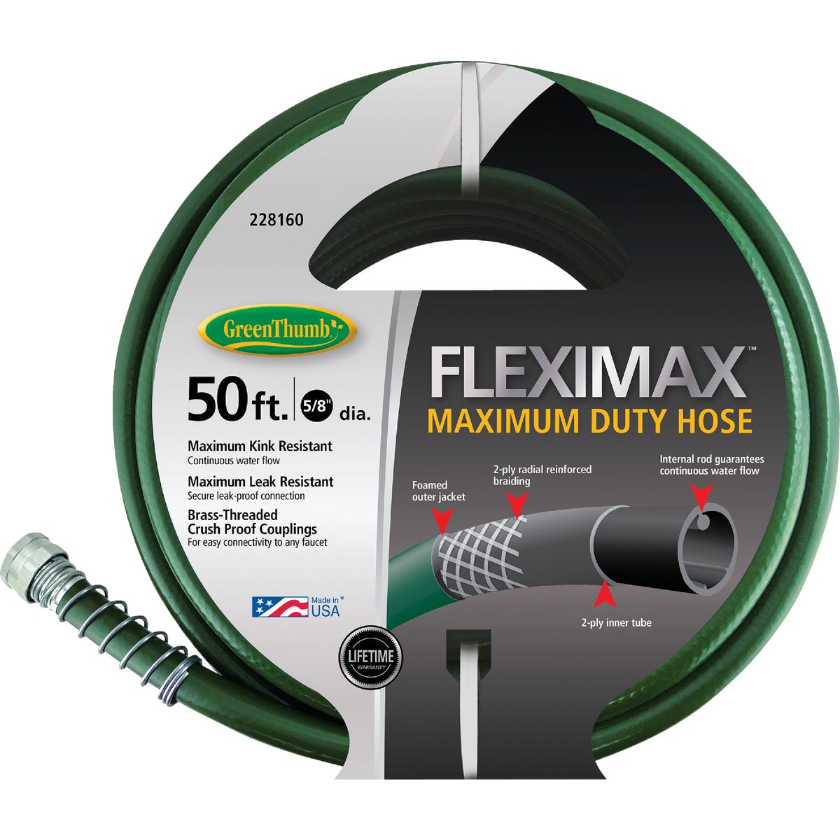 Green Thumb FlexiMax 5/8 In. Dia. x 50 Ft. Heavy Duty Hose