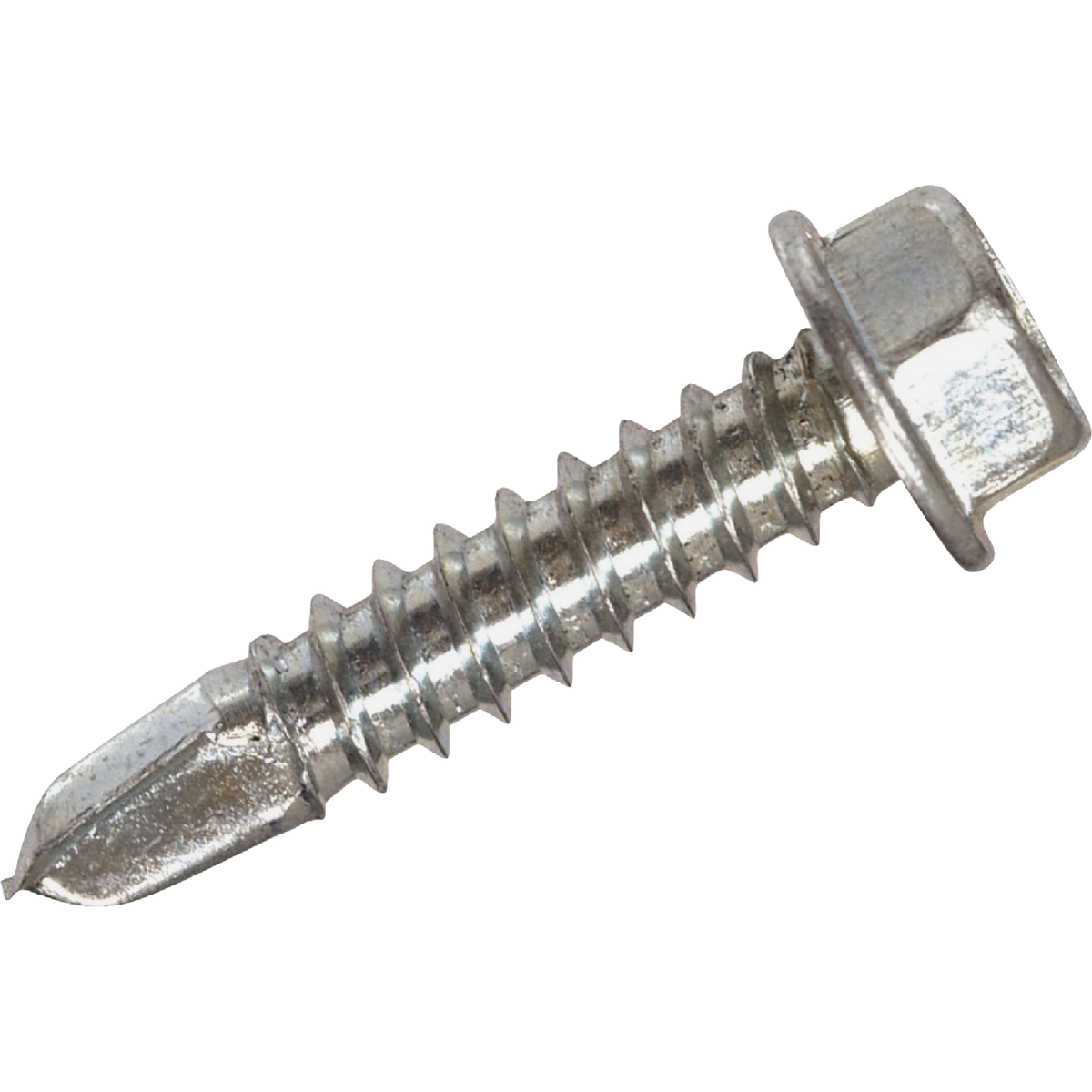 Hillman 1/4 In. - #14 x 2 In. Hex Washer Head Self-Drilling Sheet Metal Screw (100-Count) Image 1
