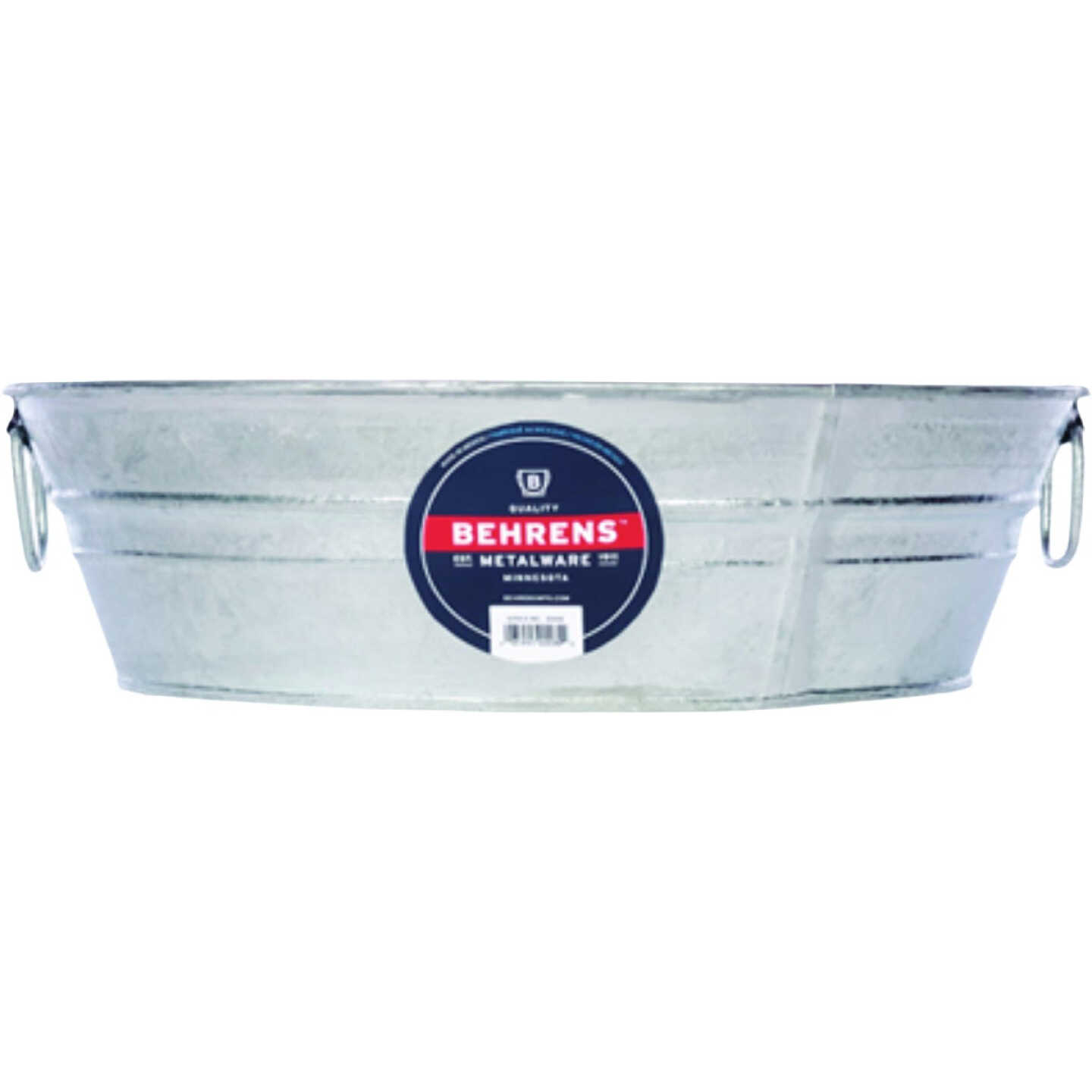 Behrens 3 Gal. Hot Dipped Steel Mini Round Low Flat Tub Image 1