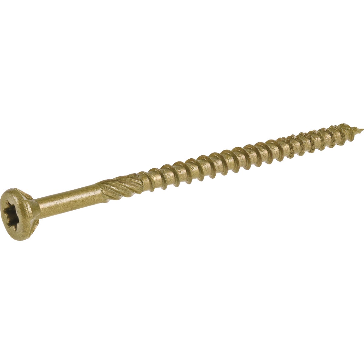 Hillman Power Pro #9 x 3 In. Bronze Ceramic Flat Head Star Exterior Wood Screw (2000-Count, 1/4 Keg) Image 2