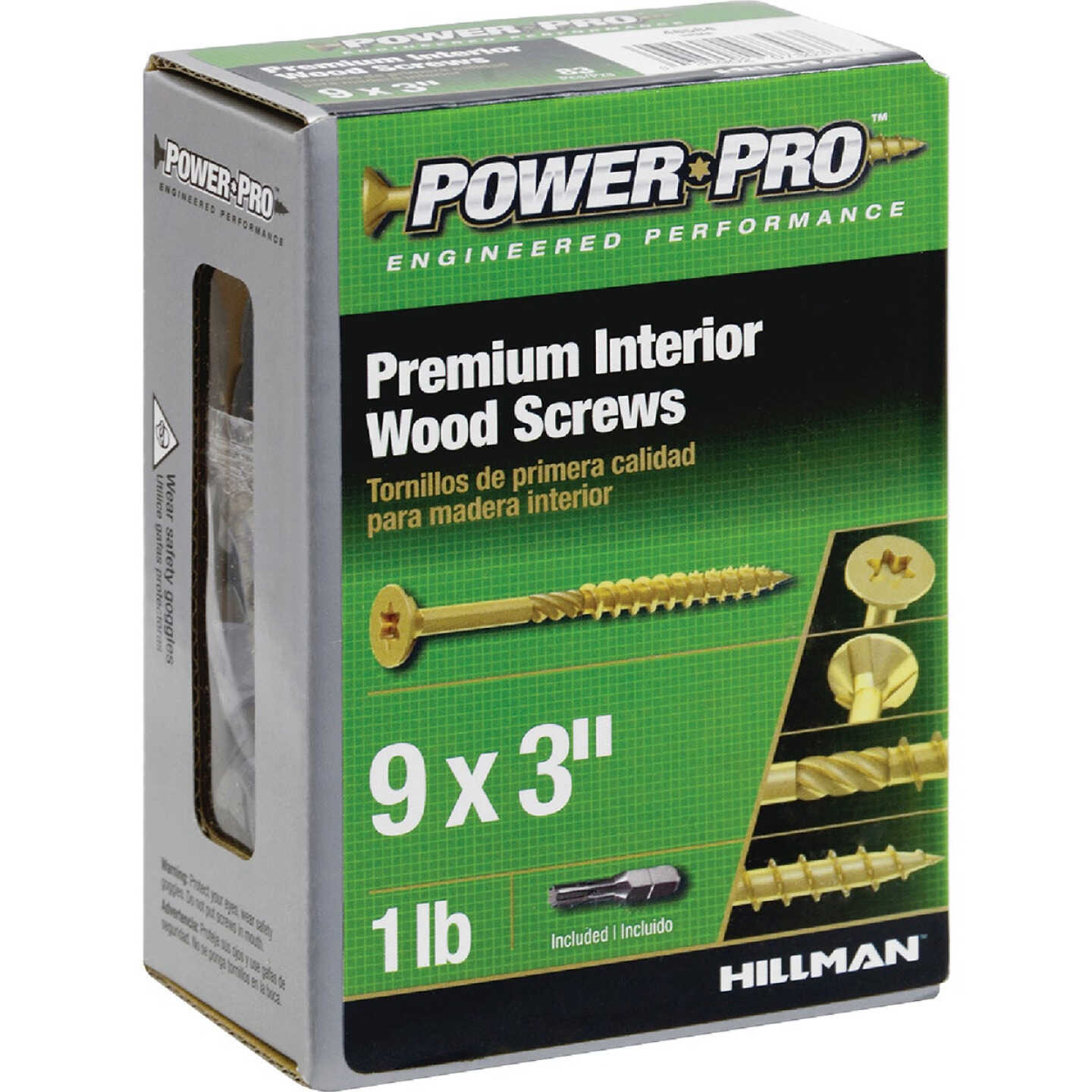 Hillman Power Pro #9 x 3 In. Flat Head Star All-Purpose Wood Screw (94-Count, 1 Lb.) Image 2