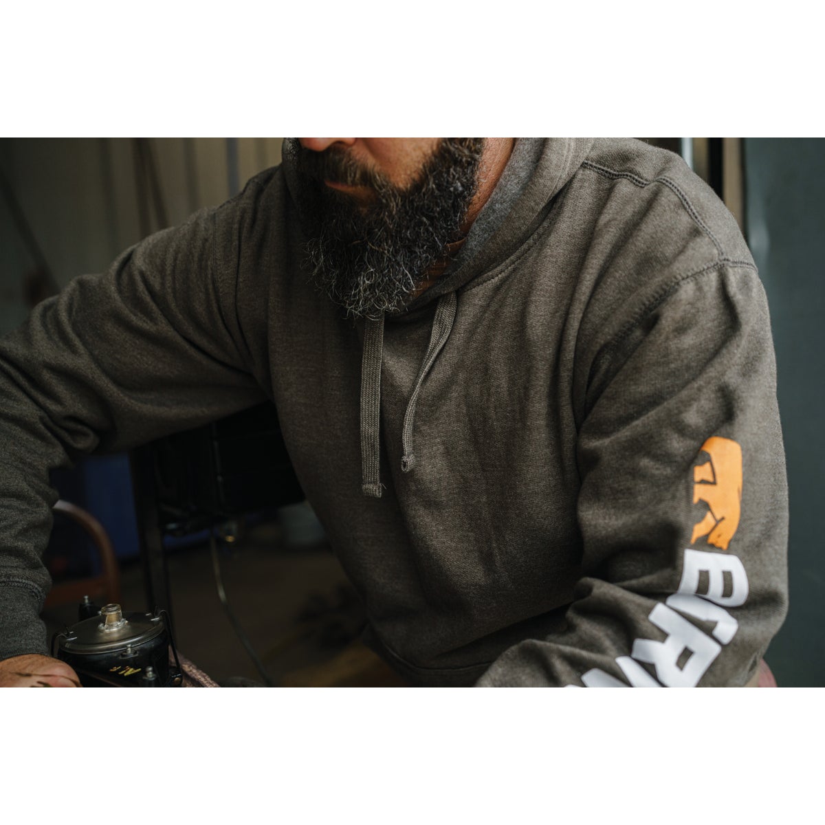 Berne Men's 2XL Regular Graphite Signature Sleeve Hooded Pullover Sweatshirt Image 4