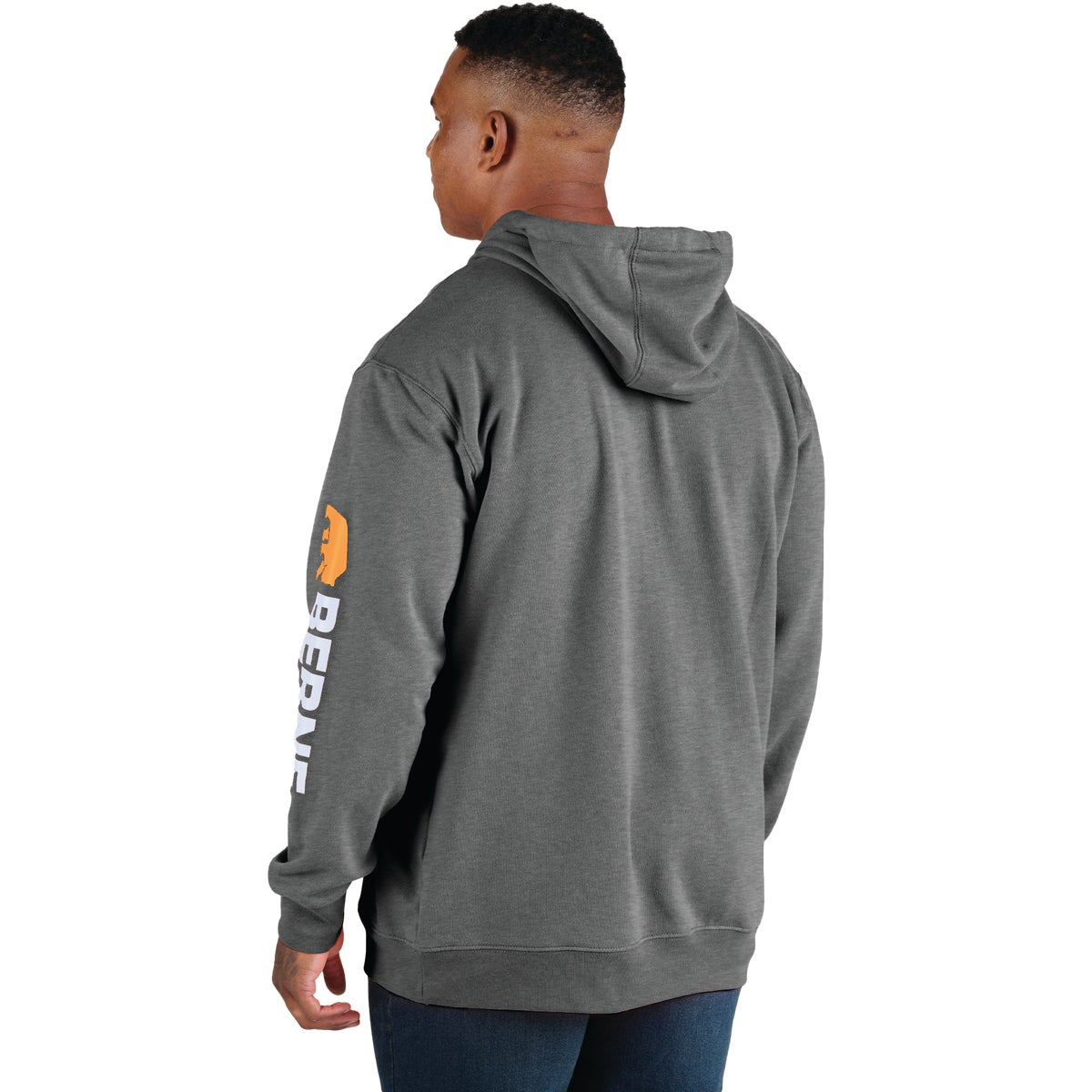 Berne Men's 2XL Regular Graphite Signature Sleeve Hooded Pullover Sweatshirt Image 5