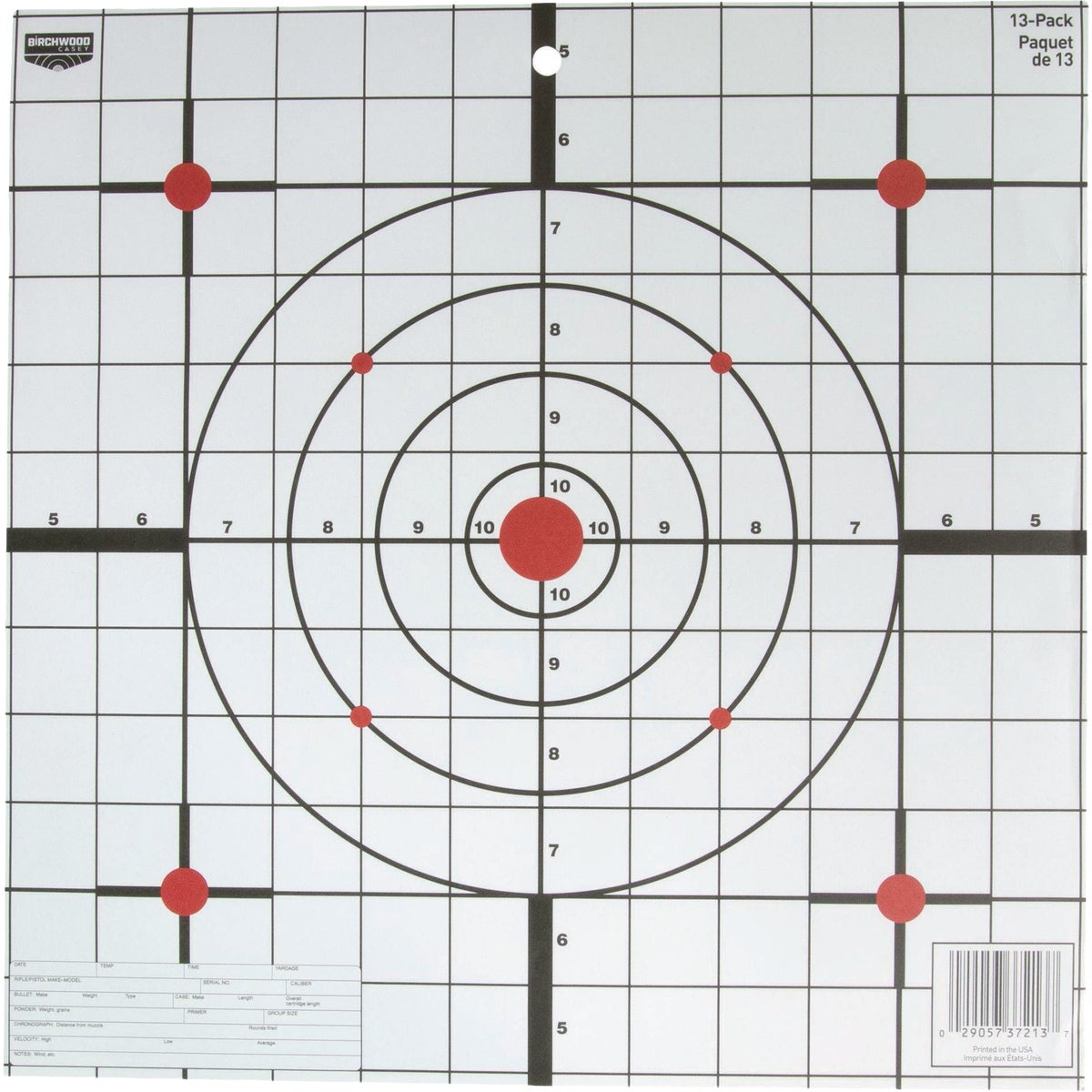 Birchwood Casey EZE-Scorer 12 In. Sight-In Target (13-Pack) Image 4