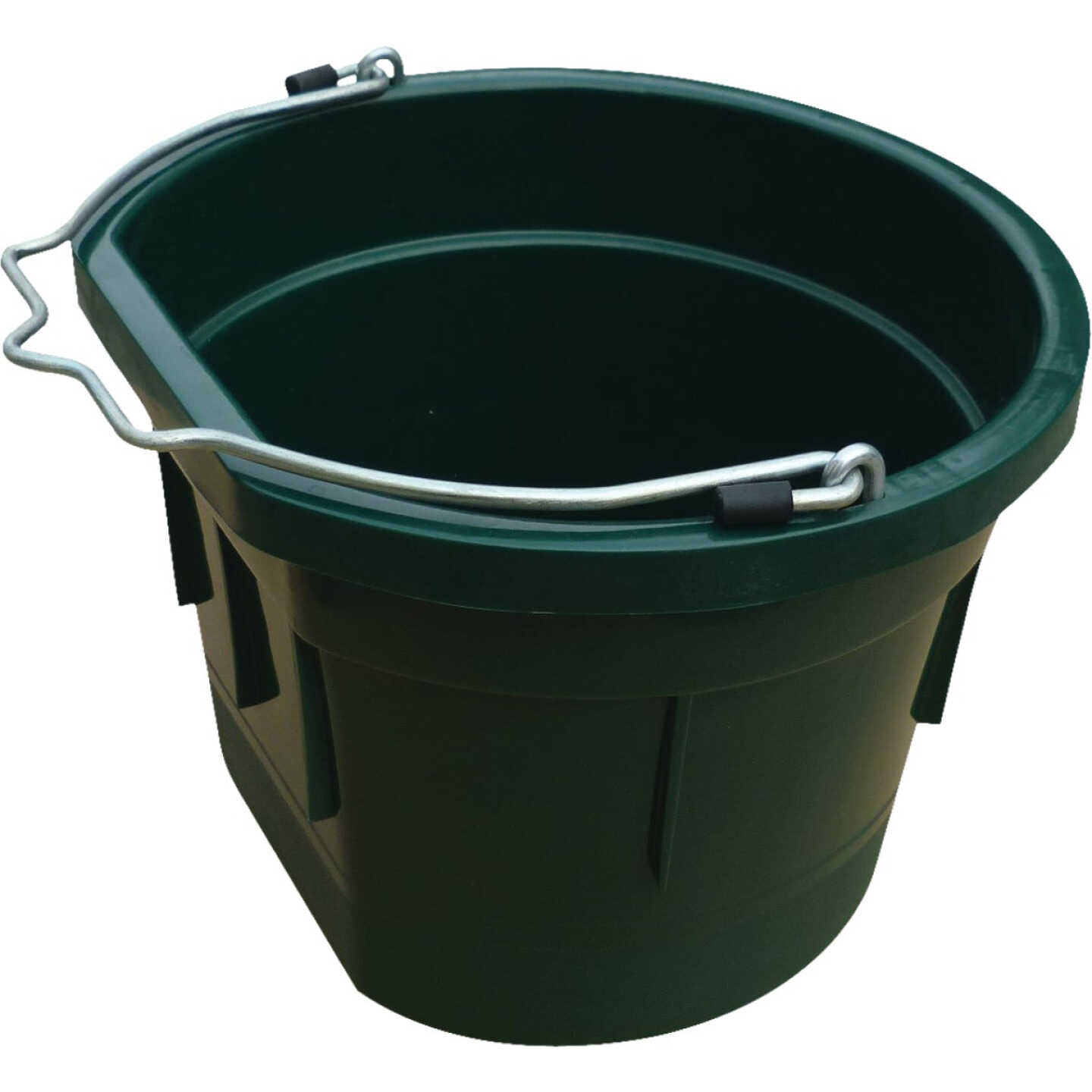 Master Rancher 8 Qt. Dark Green Resin Flat Sided Utility Bucket Image 1
