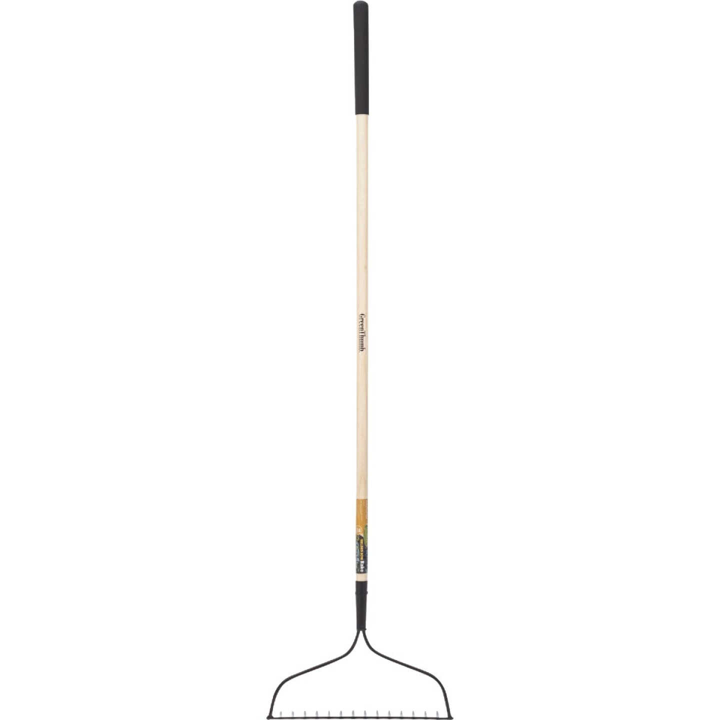 Green Thumb 16.25 In. Steel Bow Rake with Wood Handle (16-Tine) Image 1