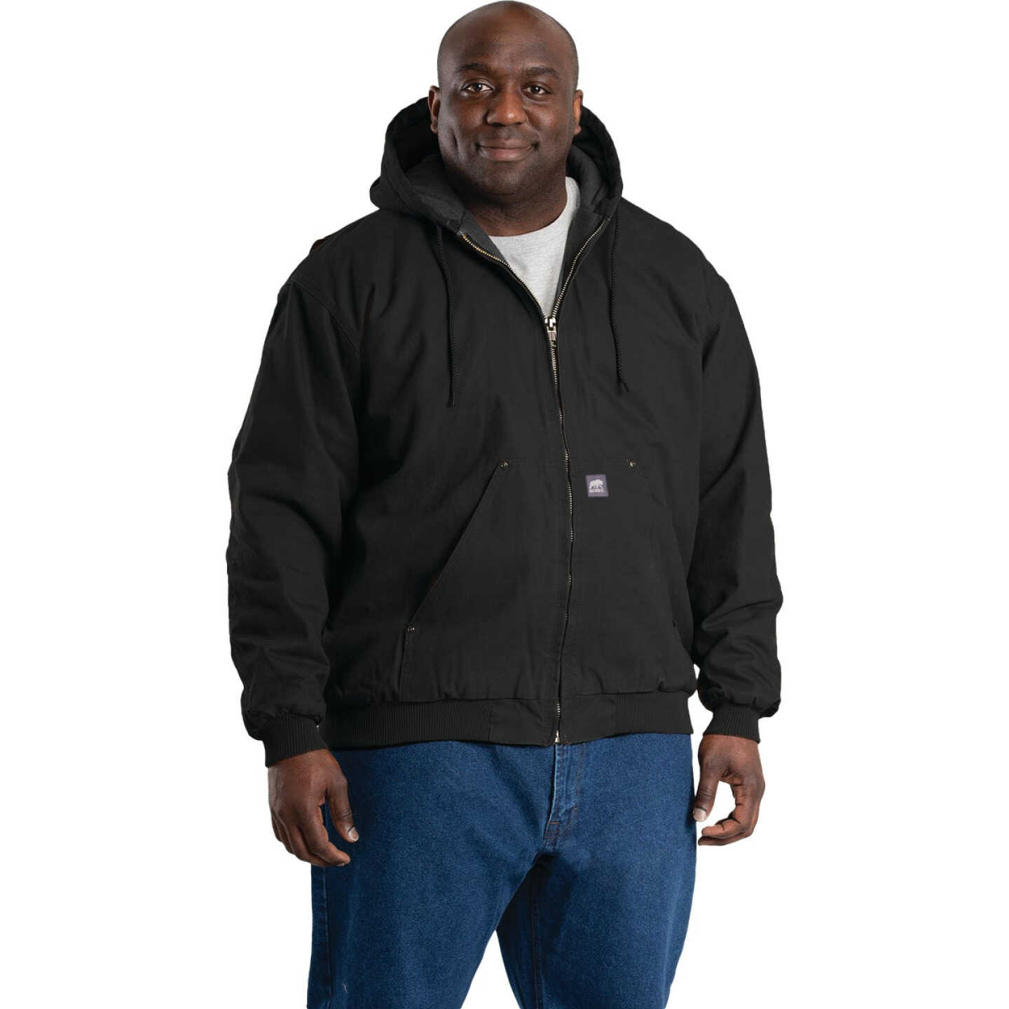 Berne Heartland Men's XL Black Hooded Work Jacket Image 4