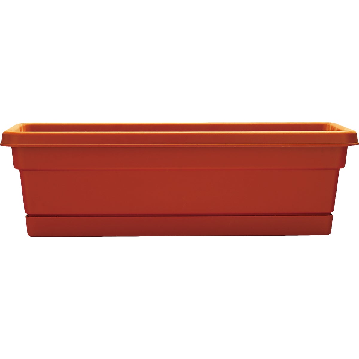 Southern Patio 30 In. Terra Cotta Window Box Planter with Attached Tray