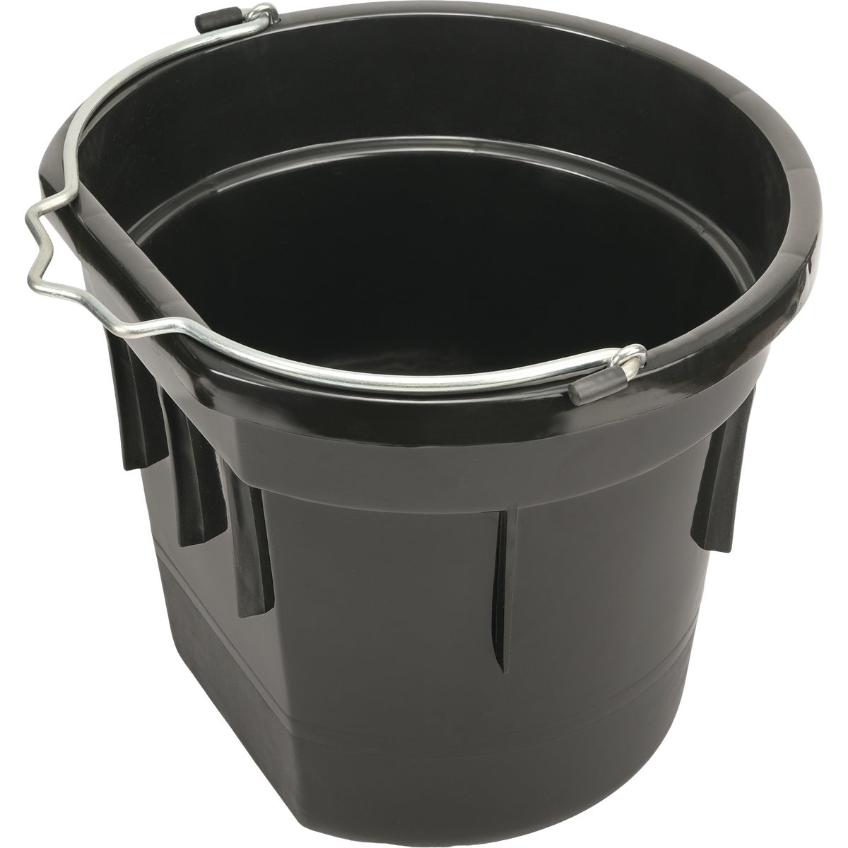 Master Rancher 20 Qt. Black Resin Flat Sided Utility Bucket