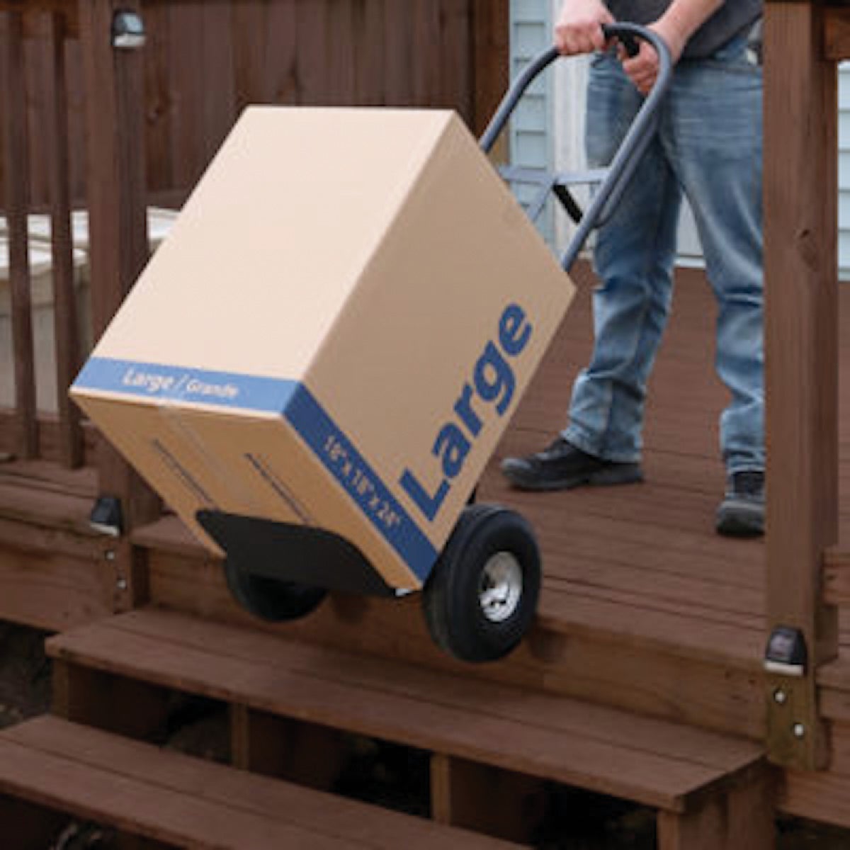 Milwaukee 800 Lb. Capacity D-Handle Hand Truck with Pneumatic Tires Image 4