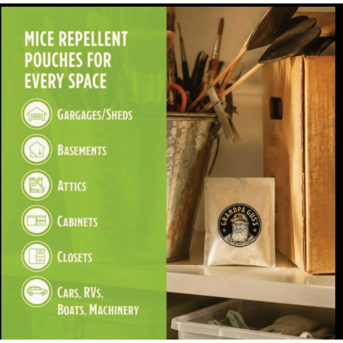 Grandpa Gus's Mouse Repellent Pouches (5-Pack) Image 3