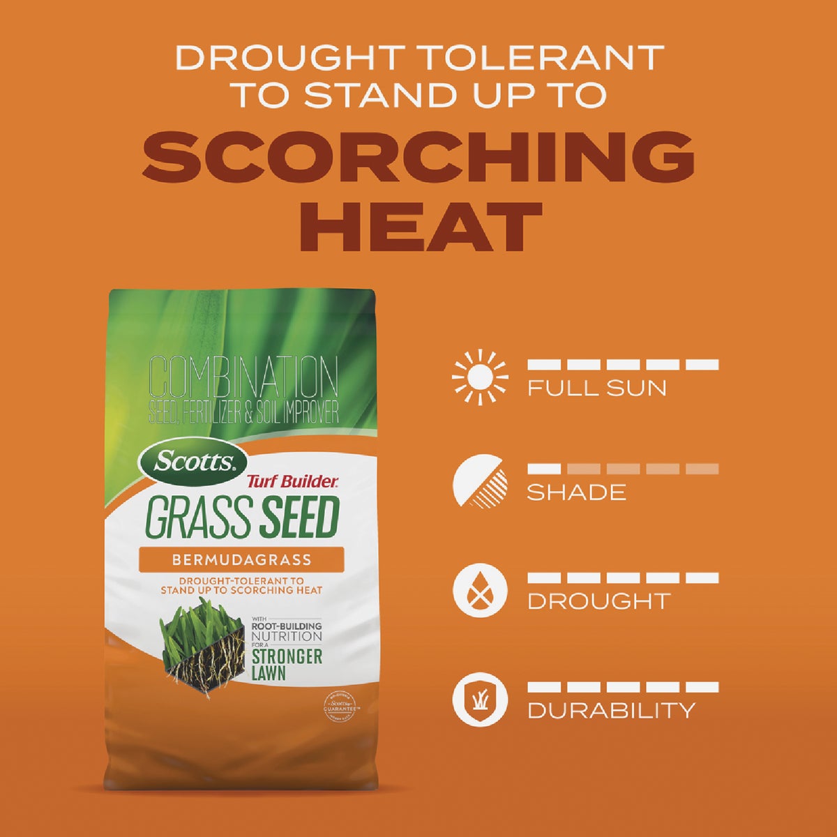 Scotts Turf Builder 4 Lb. 1330 Sq. Ft. Bermudagrass Grass Seed, Fertilizer, and Soil Improver Combination Image 7
