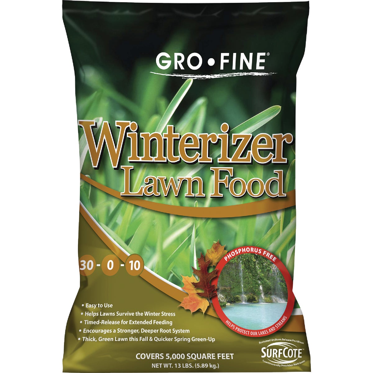 Gro-Fine 13 Lb. 5000 Sq. Ft. 30-0-10 Winterizer Fall Fertilizer Image 1