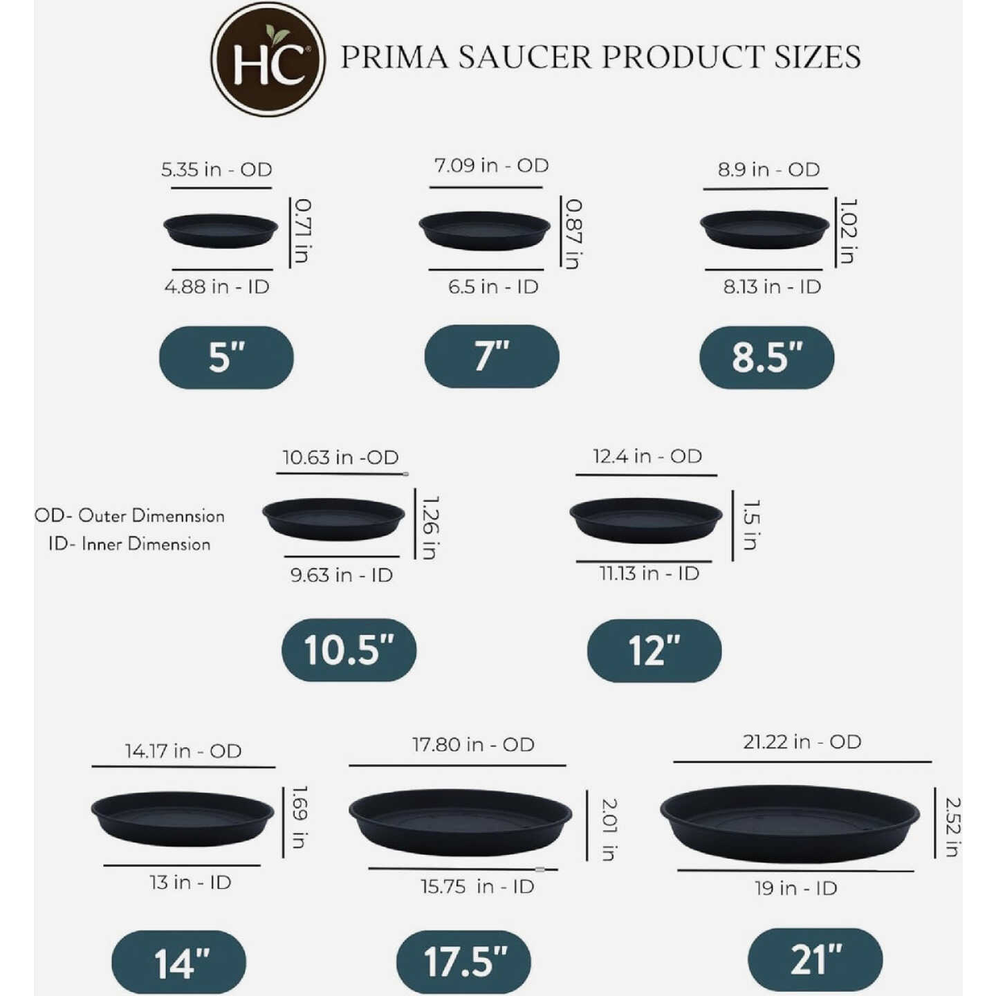HC Companies 20 In. Clay Classic Saucer Image 4