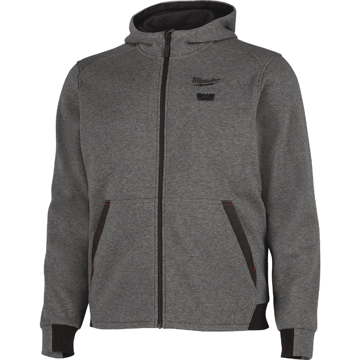 Milwaukee M12 Men's XL Gray Full-Zip Heated Hoodie Image 8