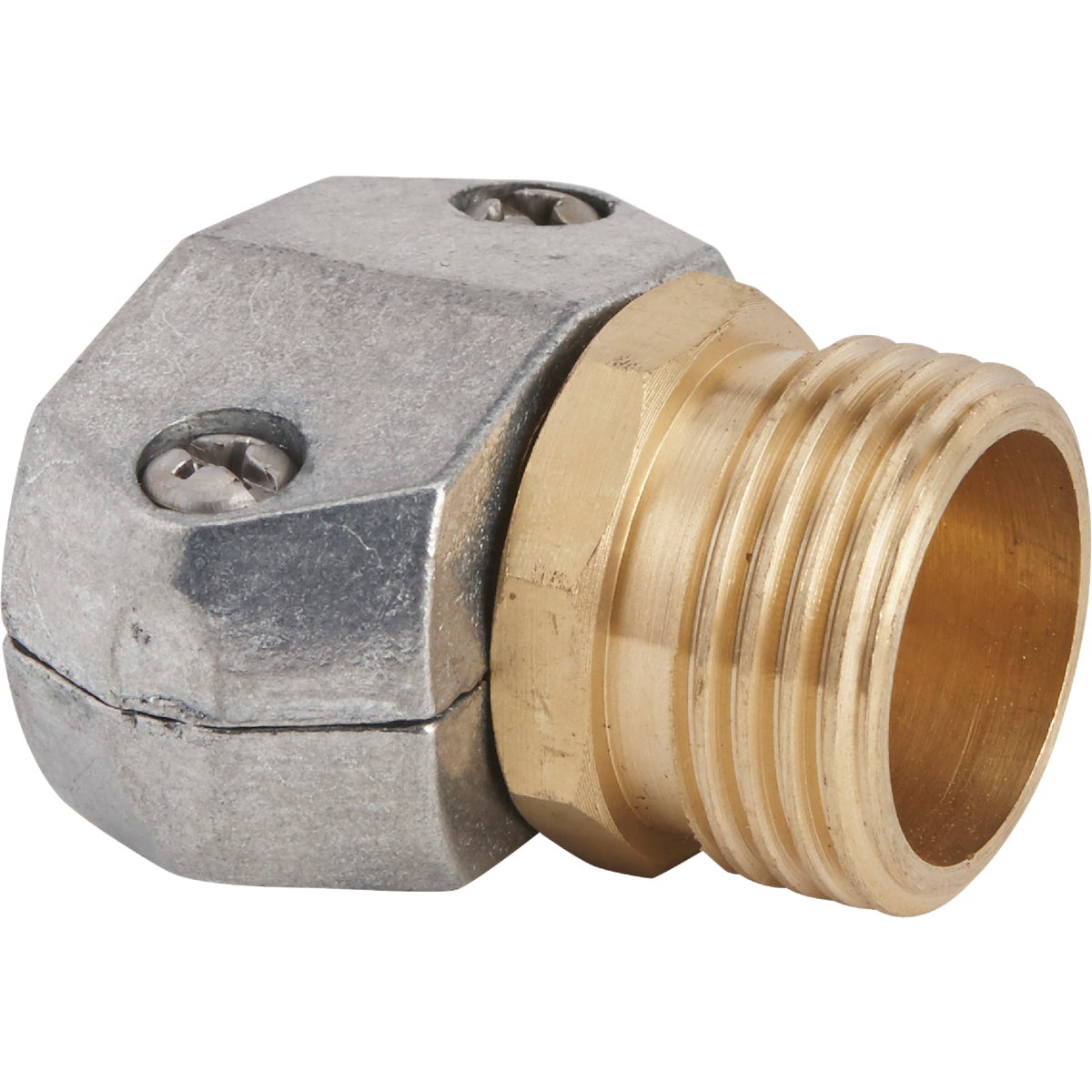 Best Garden 5/8 In. or 3/4 In. Male Metal Hose End Mender Hose Coupling Image 1