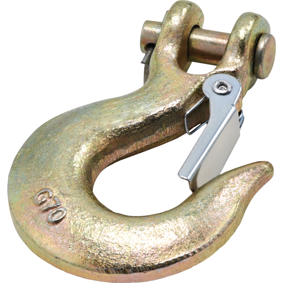 National Hardware 5/16 In. Yellow Chromate Clevis Slip Hook with Latch