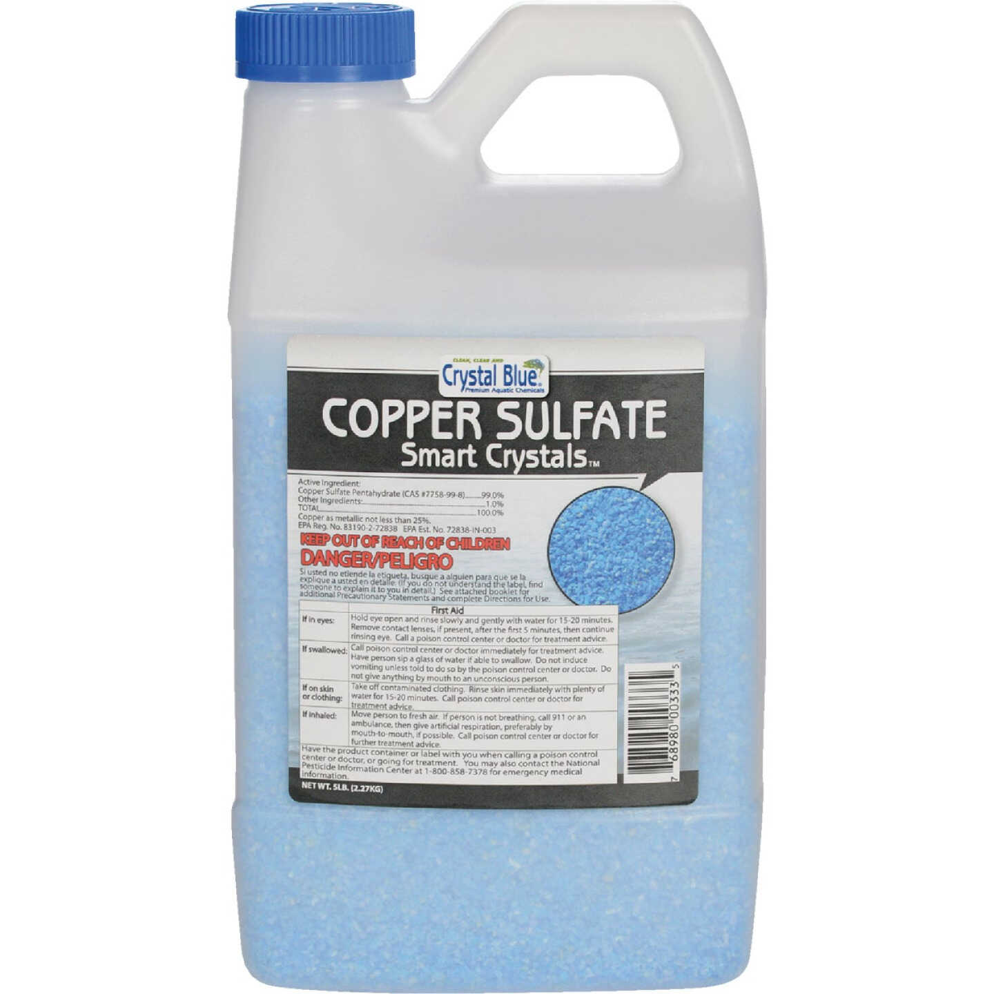 Crystal Blue 5 Lb. Copper Sulfate Smart Crystals 1-Acre Coverage Area Moss & Algae Killer Image 1