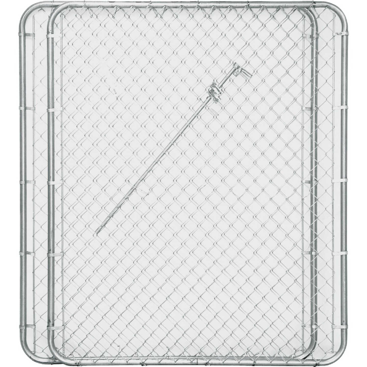 Midwest Air Tech Double Drive 114 In. W. x 72 In. H. Chain Link Gate Image 1