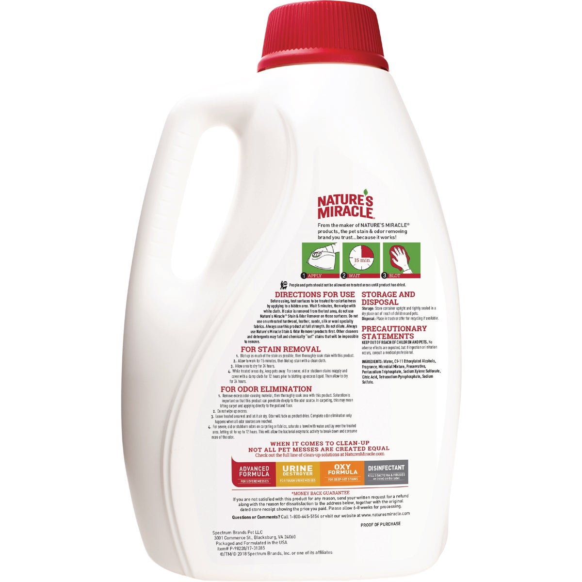 Nature's Miracle 128 Oz. Ready To Use Dog Stain & Odor Remover Image 2