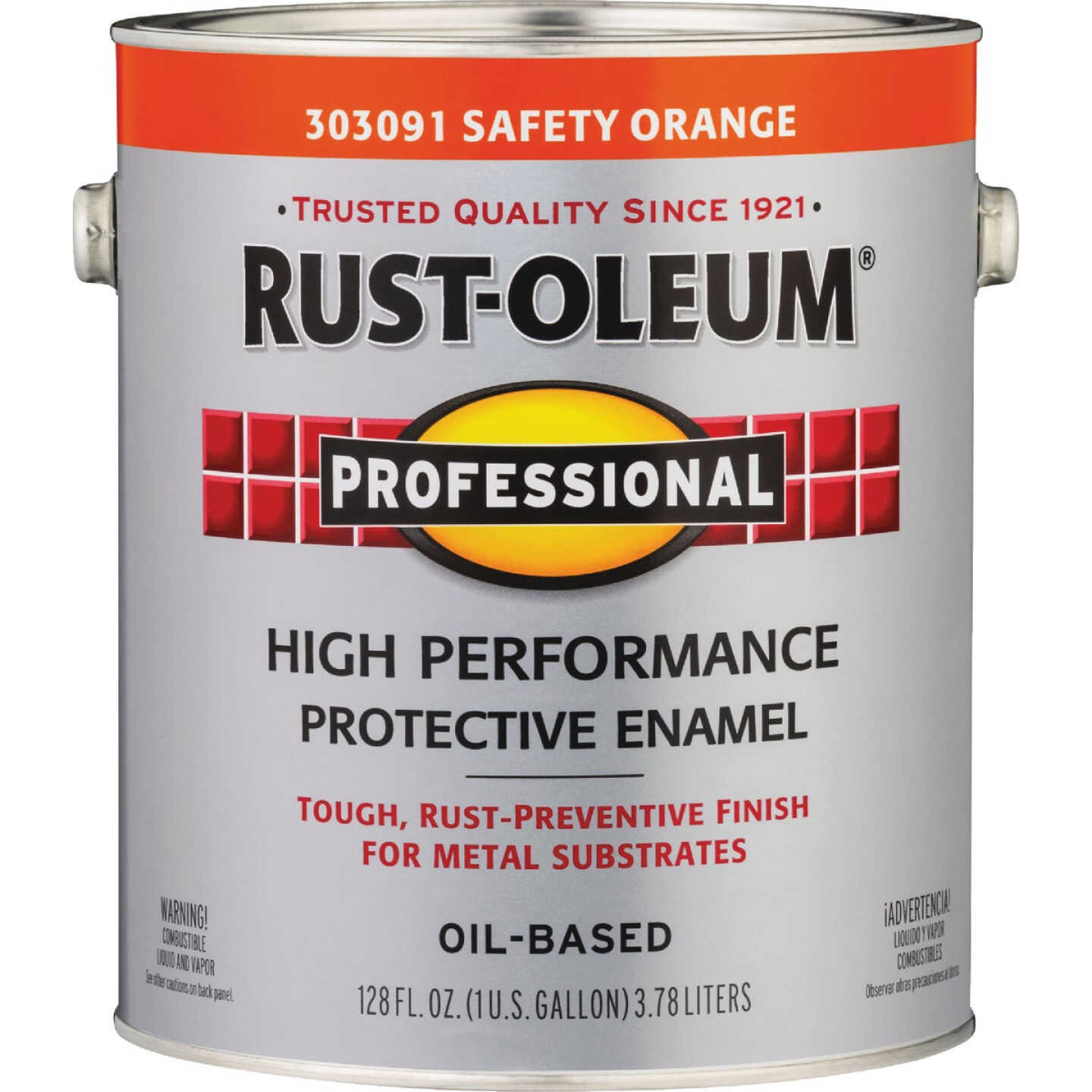 Rust-Oleum Professional Oil-Based Gloss VOC Formula Rust Control Enamel, Safety Orange, 1 Gal. Image 5