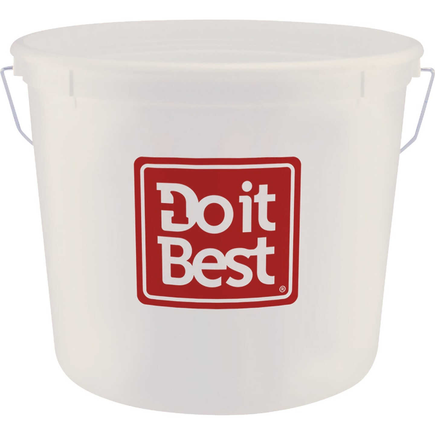 Do it Best 10 Qt. White Polysteel Bucket Image 1
