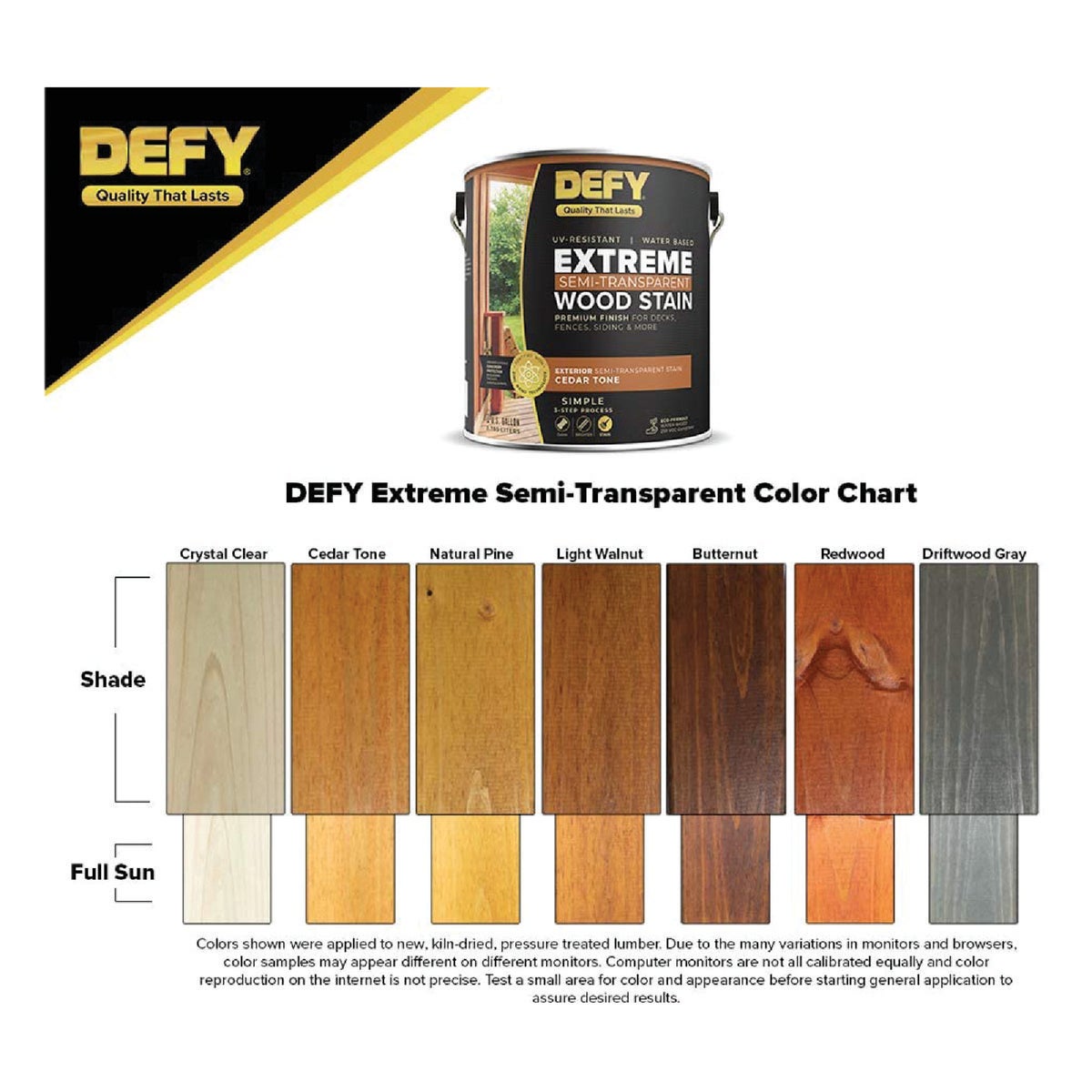 DEFY Extreme Semi-Transparent Exterior Wood Stain, Light Walnut, 1 Gal. Bottle Image 3